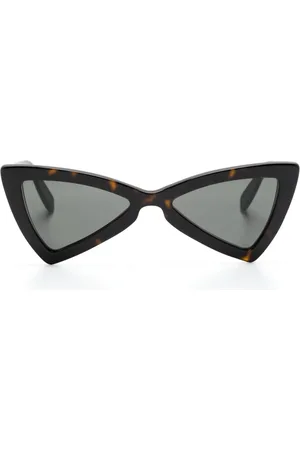 Saint Laurent Tortoiseshell triangle-frame sunglasses