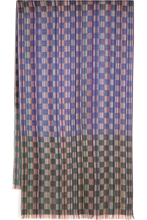 Paul Smith Geometric-print wool-blend scarf