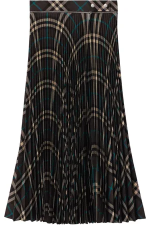 Burberry Checked wool skirt