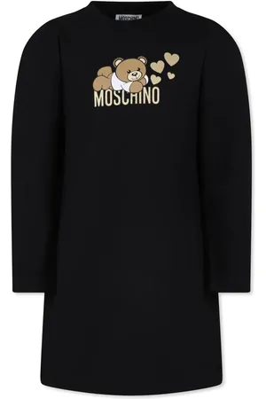 Moschino Teddy Bear-print long-sleeve dress
