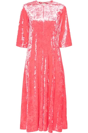 FORTE FORTE Crushed-velvet midi dress