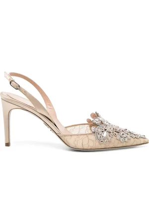 RENE CAOVILLA Veneziana 50mm crystal slingback pumps