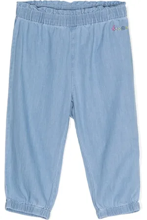 BONTON Mid-rise chambray tapered trousers