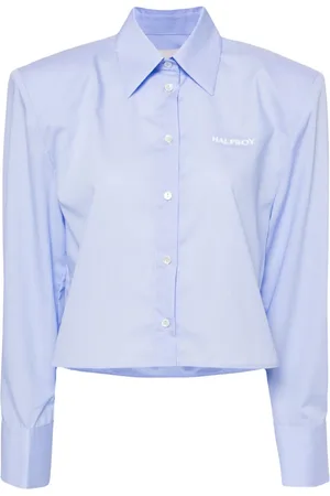 Halfboy Logo-embroidered cotton shirt