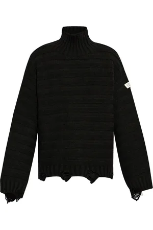 Maison Margiela Distressed high-neck jumper