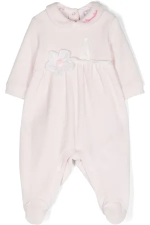 MONNALISA Floral-appliqué terry-cloth pyjamas