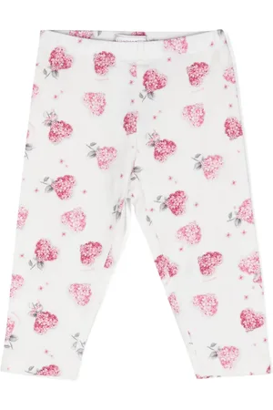 MONNALISA Floral-heart jersey leggings