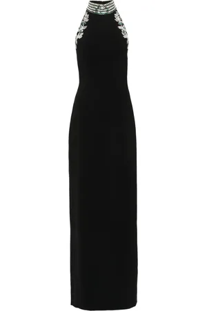 Dina Melwani Crystal-embellished maxi dress