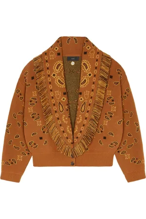 Alanui Bandana-pattern cashmere cardigan