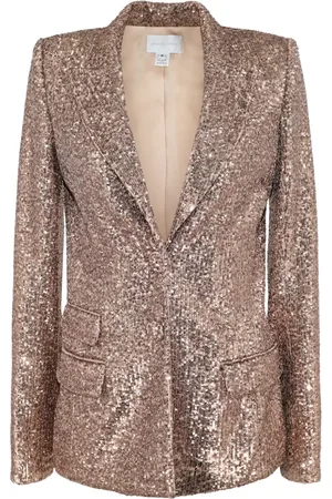 Pamella Roland Sequined peak-lapel blazer