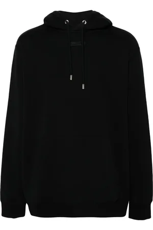 Lanvin Logo-embroidered cotton hoodie