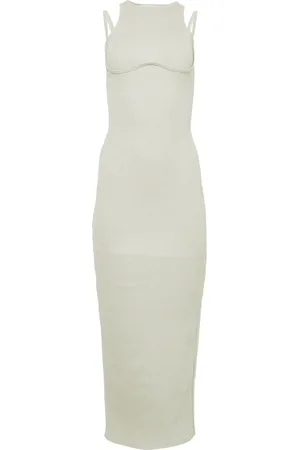 FLEUR DU MAL Strappy ribbed maxi dress