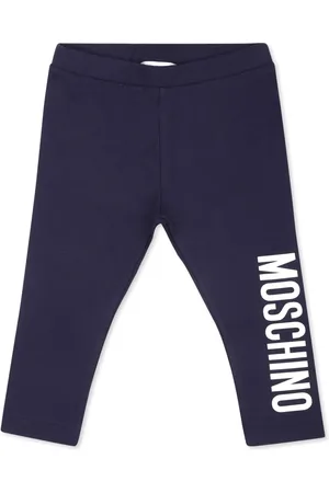 Moschino Logo-print stretch-cotton leggings