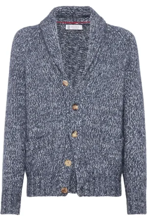 Brunello Cucinelli Mélange-effect button-up cardigan
