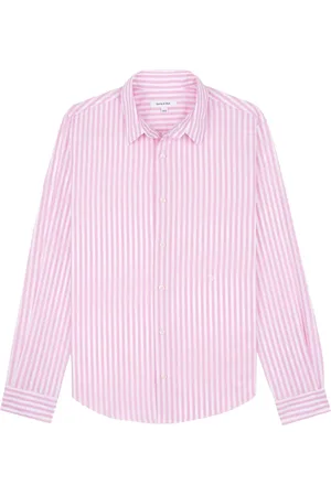 Sporty & Rich Logo-embroidered striped shirt
