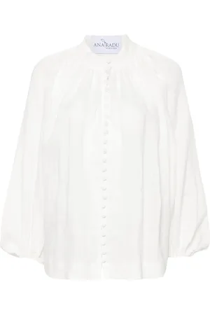 Ana Radu Balloon-sleeve linen shirt
