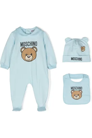 Moschino Teddy bear print babygrow set (set of three)