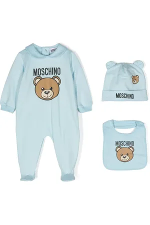 Moschino Teddy bear print babygrow set (set of three)