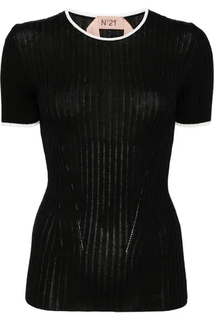 Nº21 Ribbed-knit T-shirt