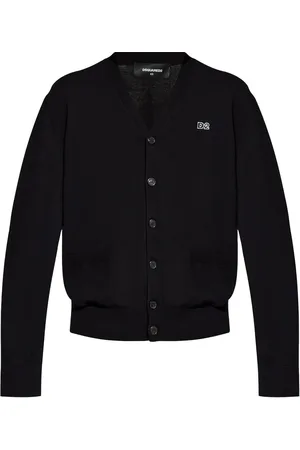 Dsquared2 Logo-appliqué cotton cardigan