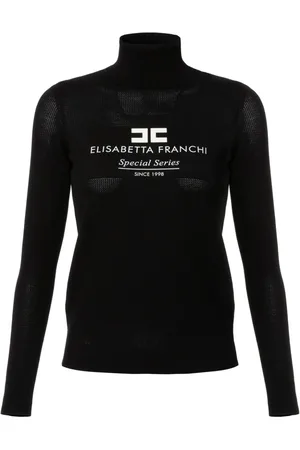 Elisabetta Franchi Logo-inlay roll-neck sweater