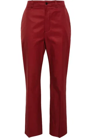 Saint Laurent Straight-leg cotton trousers