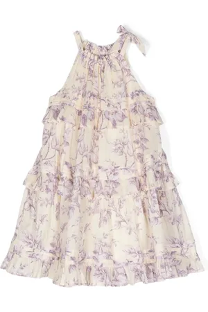 ZIMMERMANN Floral tiered cotton dress