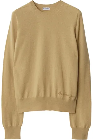 Burberry Logo-embroidered cashmere jumper