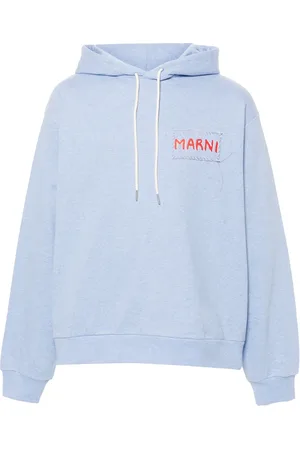 Marni Logo-patch cotton hoodie
