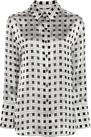 Kenzo Weave-print satin shirt