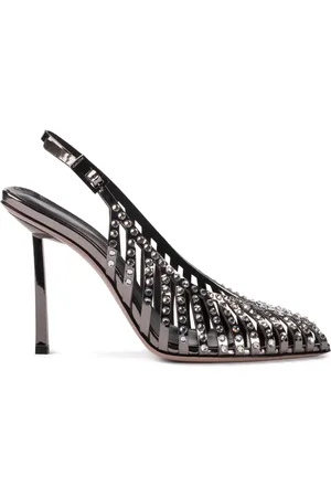LE SILLA Cage crystal-embellished pumps
