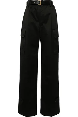 Saint Laurent Cassandre high-waist cargo trousers