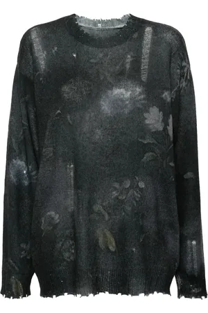 R13 Floral-print cashmere jumper