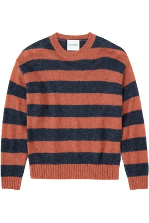 Closed Ribbed-edge striped sweater