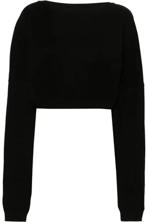 Saint Laurent Cropped cotton sweatshirt