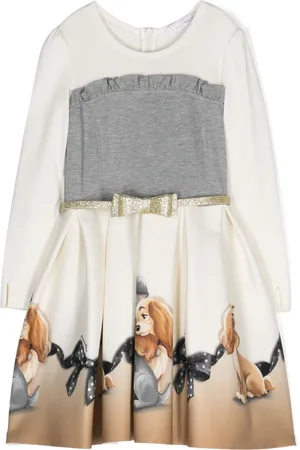 MONNALISA Graphic-print flared dress