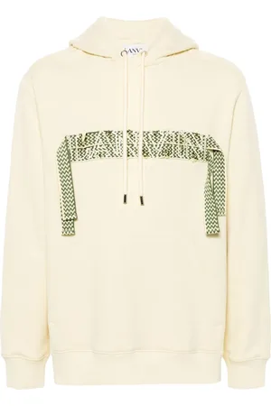 Lanvin Logo-embroidered cotton hoodie