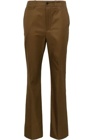 Saint Laurent Straight-leg cotton trousers