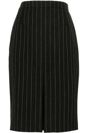 Saint Laurent Pinstriped pencil skirt
