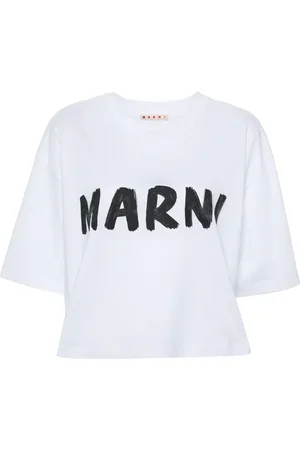 Marni Cropped organic cotton T-shirt