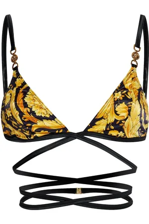 VERSACE Barocco-print cropped top