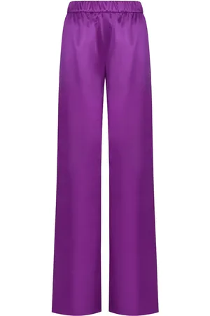 VALENTINO GARAVANI High-waisted silk trousers