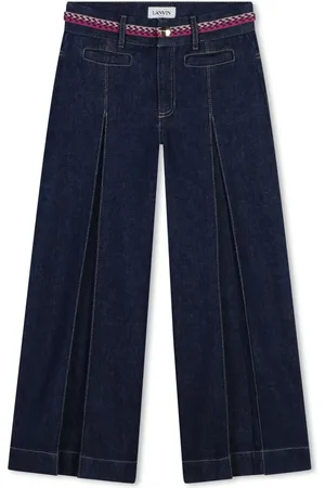 Lanvin Contrasting-trim flared jeans