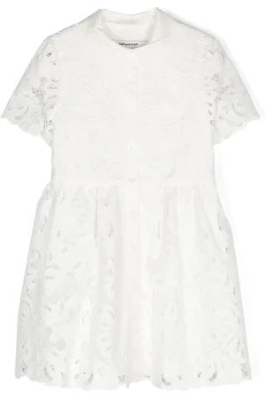 Self-Portrait Guipure-lace cotton dress