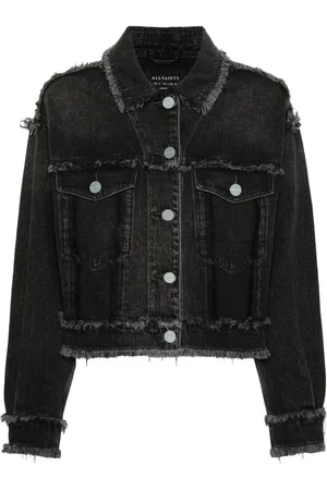 AllSaints Claude frayed denim jacket