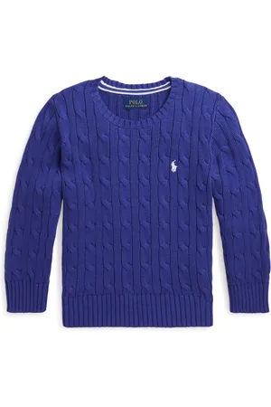 Ralph Lauren Logo-embroidered cable-knit jumper