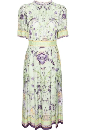 Marchesa Notte Soma floral-print midi dress