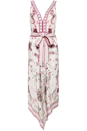 Marchesa Notte Byrn floral-print midi dress