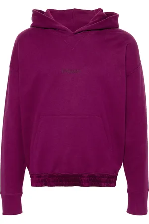 Saint Laurent Logo-embroidered cotton hoodie