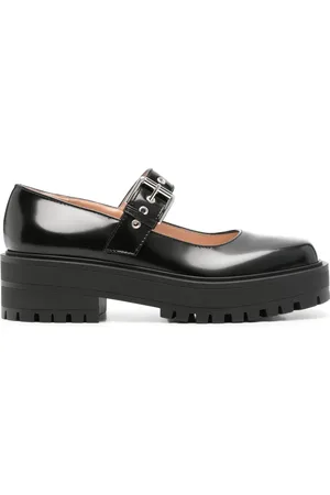 Gianvito Rossi Buckle-fastening leather loafers